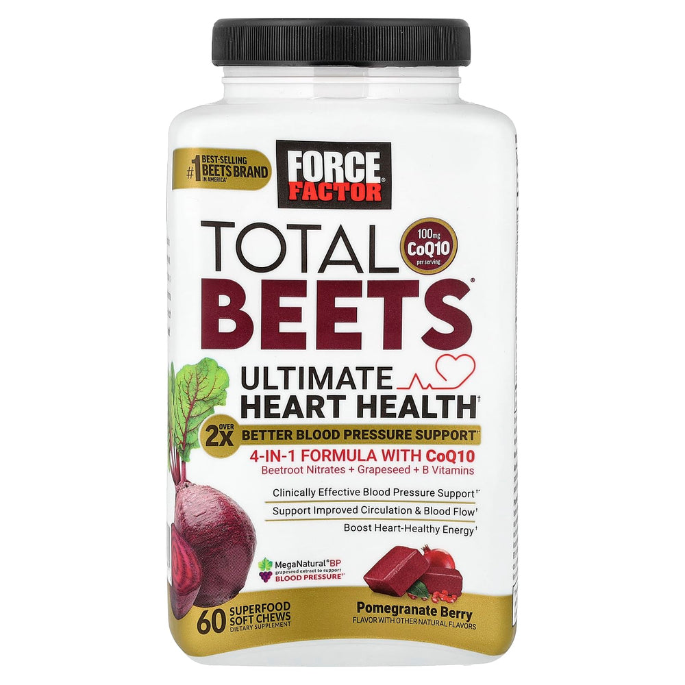 Force Factor Total Beets ingredients-science section focuses on CoQ10 and grape seed extract