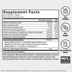 Force Factor Total Beets MegaNatural-BP grapeseed extract on label