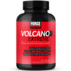 Force Factor VolcaNO Extreme bottle front highlighting pre-workout formula for pumps