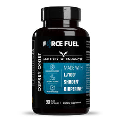 FORCE FUEL sex pills bottle showing last-longer formula for stamina support