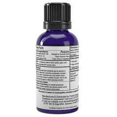 Forces of Nature Varicose Vein Treatment label closeup reveals organic formula.