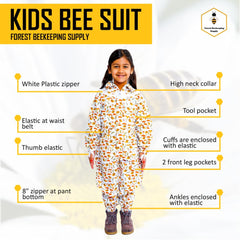 FOREST BEEKEEPING SUPPLY elastic cuffs ensure a secure fit and reduced exposure