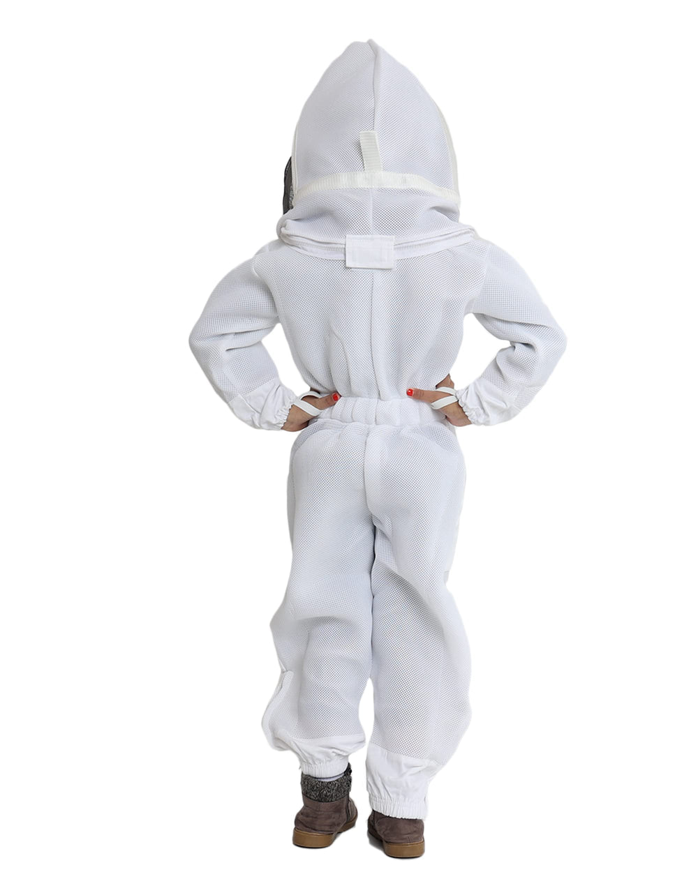 Forest Beekeeping Supply ventilated kid bee suit mesh close-up offers cooling airflow.