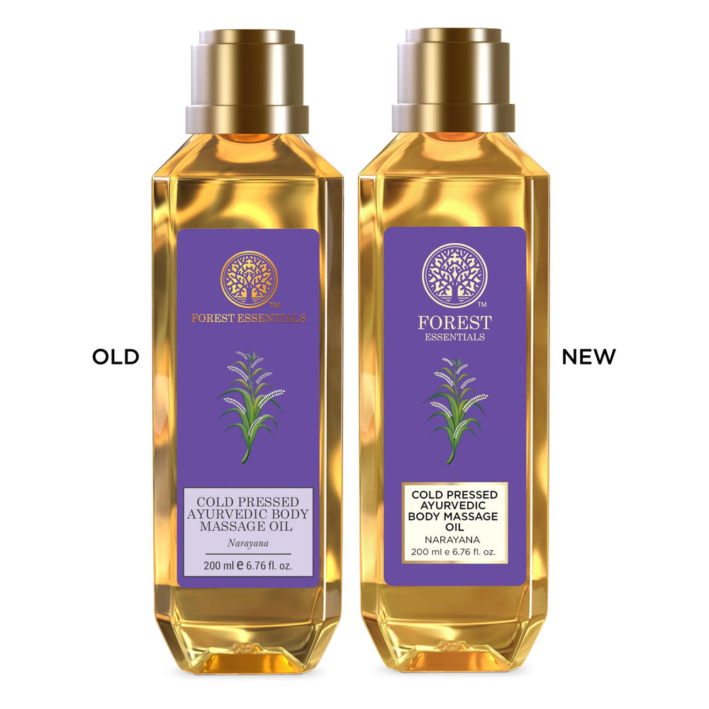 Forest Essentials Narayana Ayurvedic Body Massage Oil texture closeup for skin nourishment
