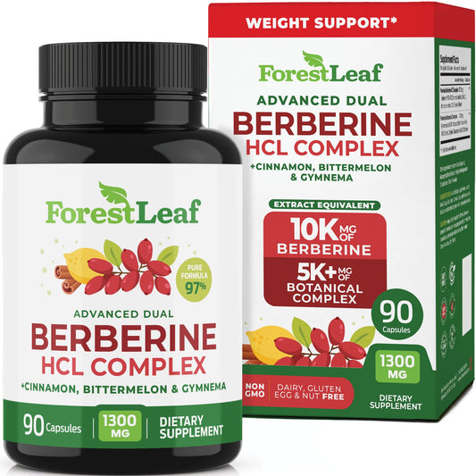 ForestLeaf Berberine bottle front with ultra high potency formula for daily use