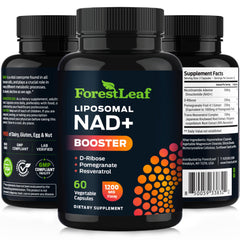ForestLeaf NAD+ Resveratrol daily-use scene during morning routine for focus