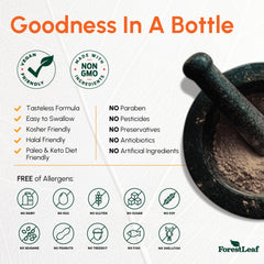 ForestLeaf ingredients image highlights bromelain for improved nutrient absorption.