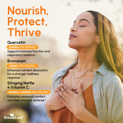 ForestLeaf veggie capsules packaging communicates gluten-free and non-GMO quality.