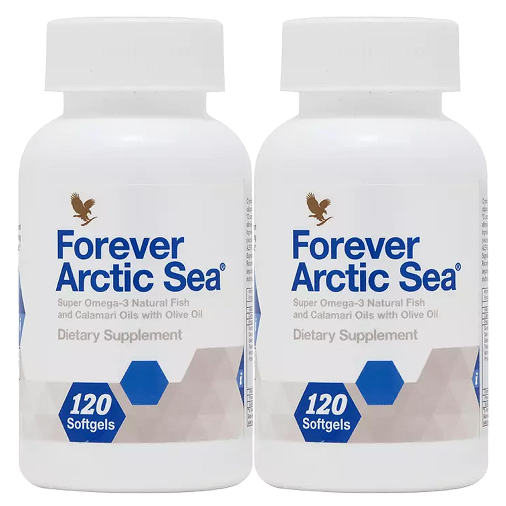 Forever Arctic Sea Omega-3 bottle front view for daily heart and brain support.
