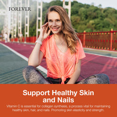 Orange honey flavor Absorbent-C tablet being enjoyed for daily wellness