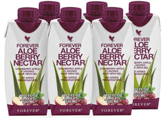Forever Living Aloe Berry Nectar bottle pour for refreshing daily sip.