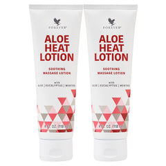 Forever Living Aloe Heat Lotion bottle close-up showing soothing hydration.
