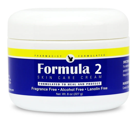 Formula 2 Skin Care Cream jar close-up showing rich hydration