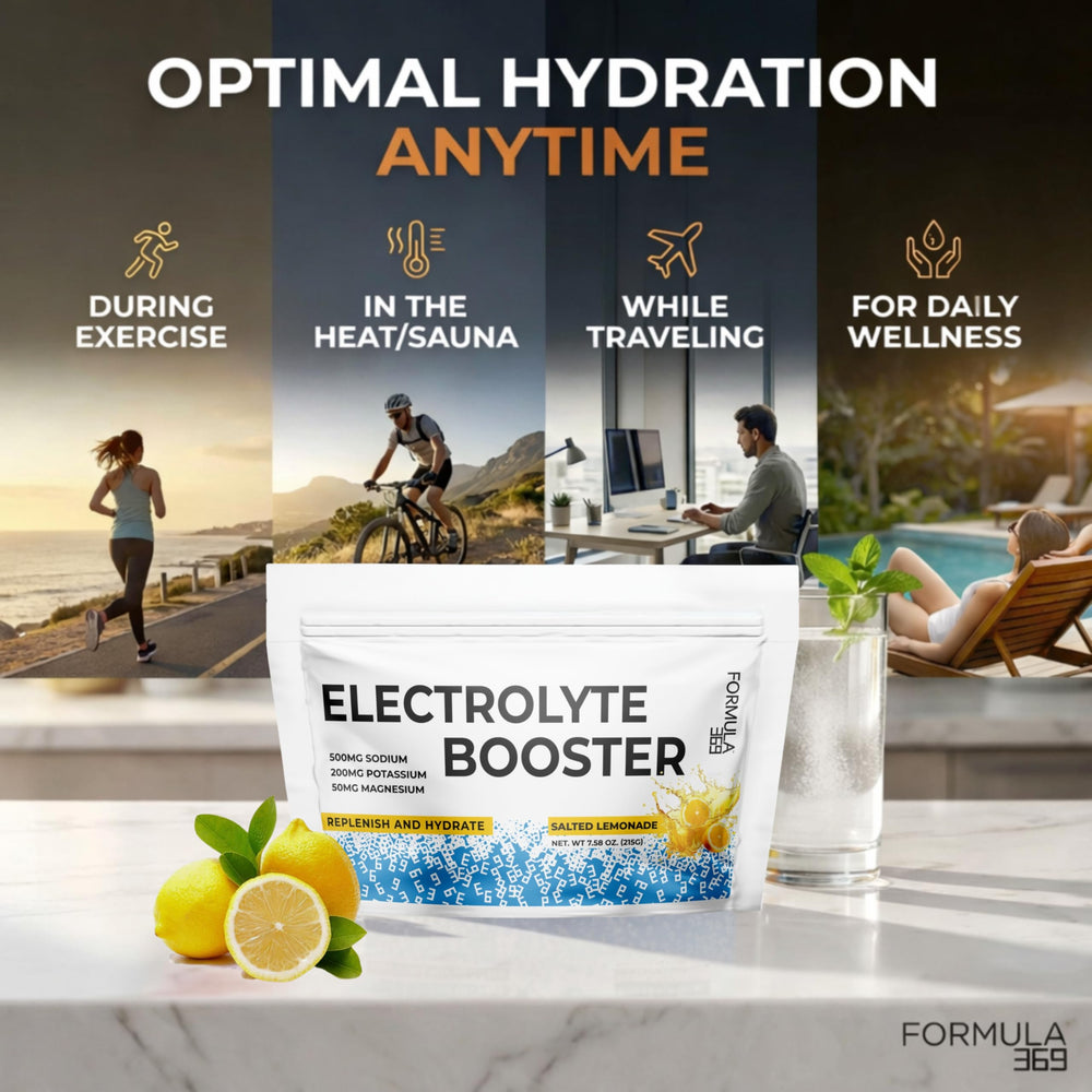 Formula 369 Electrolyte Booster athlete drinking during training