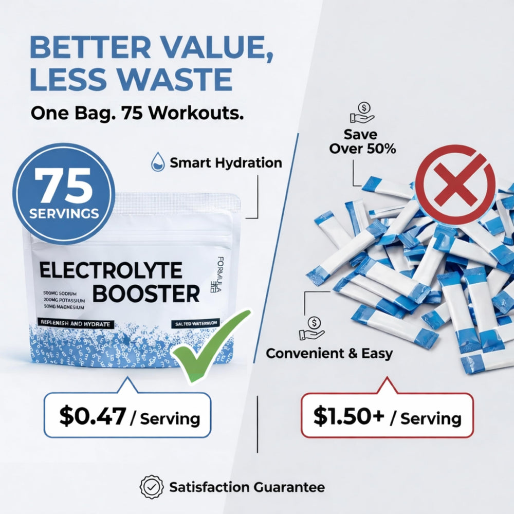 Formula 369 Electrolyte Booster during-workout scene signals cramp prevention support