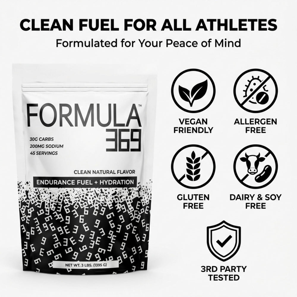Formula 369 vegan allergen-free ingredients on packaging