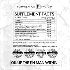 Formulation Factory Heart of Steel Ginkgo Biloba and Panax Ginseng for focus