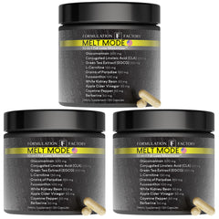 Formulation Factory Melt Mode bottle front label showing 10-in-1 metabolism support.