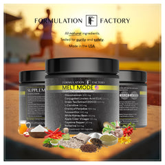 Formulation Factory Melt Mode pantry storage, convenient four-month supply on hand.