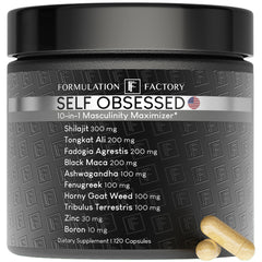 Formulation Factory Self Obsessed bottle top view for daily vitality support