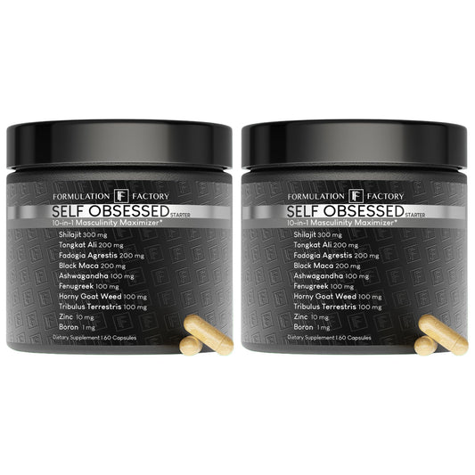 Formulation Factory testosterone-starter bottle on shelf highlighting vitality support.