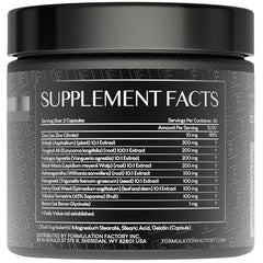 Formulation Factory testosterone-starter capsules close-up signaling energy and drive.
