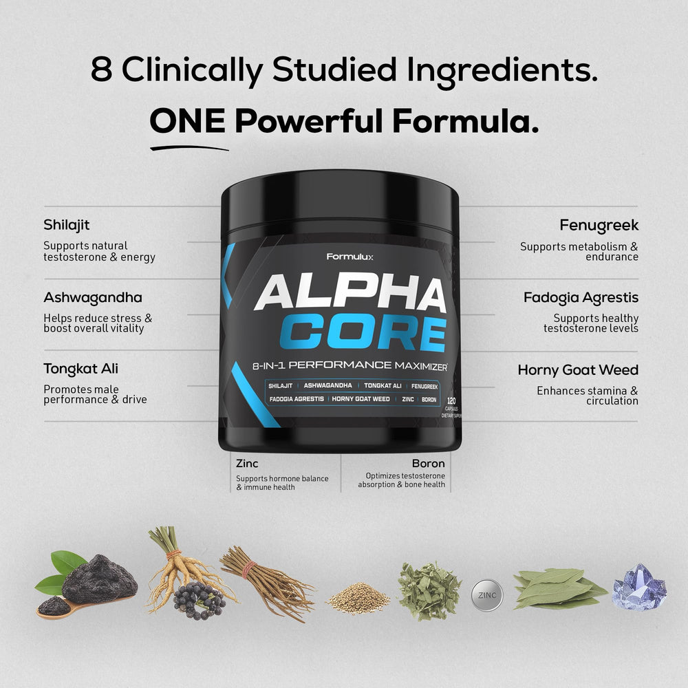 Formulux Alpha Core capsules on table ready for routine use