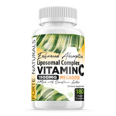 FORTE NATURALS Vitamin C 1500mg liposomal bottle front for easy daily dosing