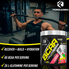 Forzagen energy-boosting BCAAs with glutamine for workouts.