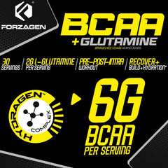 Forzagen BCAAs product in gym bag, ideal for intra-workout refreshment.