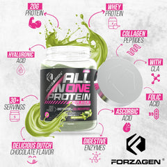 Forzagen digestive-friendly blend in mixing bowl suggests smoother digestion and absorption
