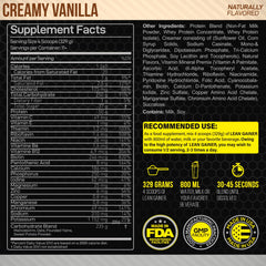 Forzagen Lean Gainer label closeup emphasizing high-calorie formula