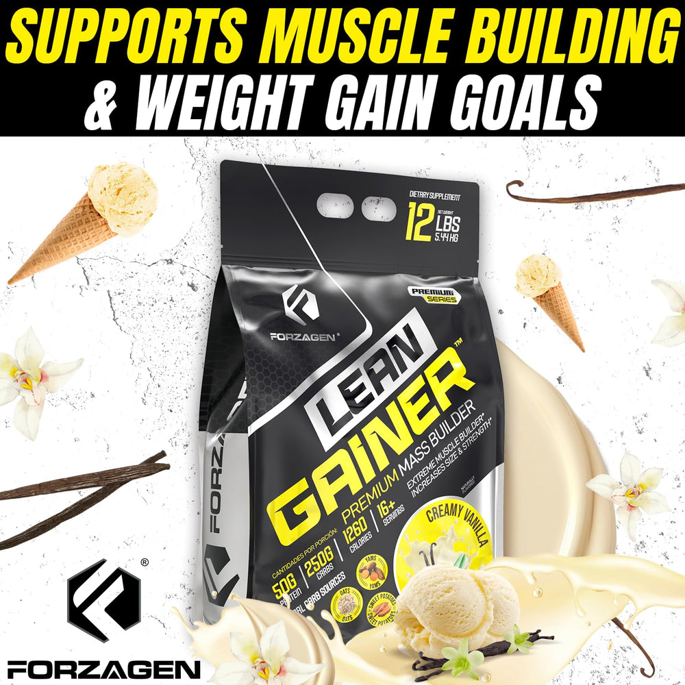 Forzagen Lean Gainer Premium ingredients oats yams highlight natural fueling options