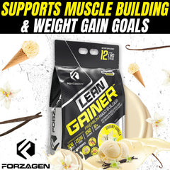 Forzagen Lean Gainer Premium ingredients oats yams highlight natural fueling options
