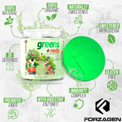 Forzagen label closeup emphasizes organic certification and transparent ingredients.
