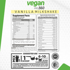 Forzagen Vegan Protein 360 scoop with water, easy shake preparation.
