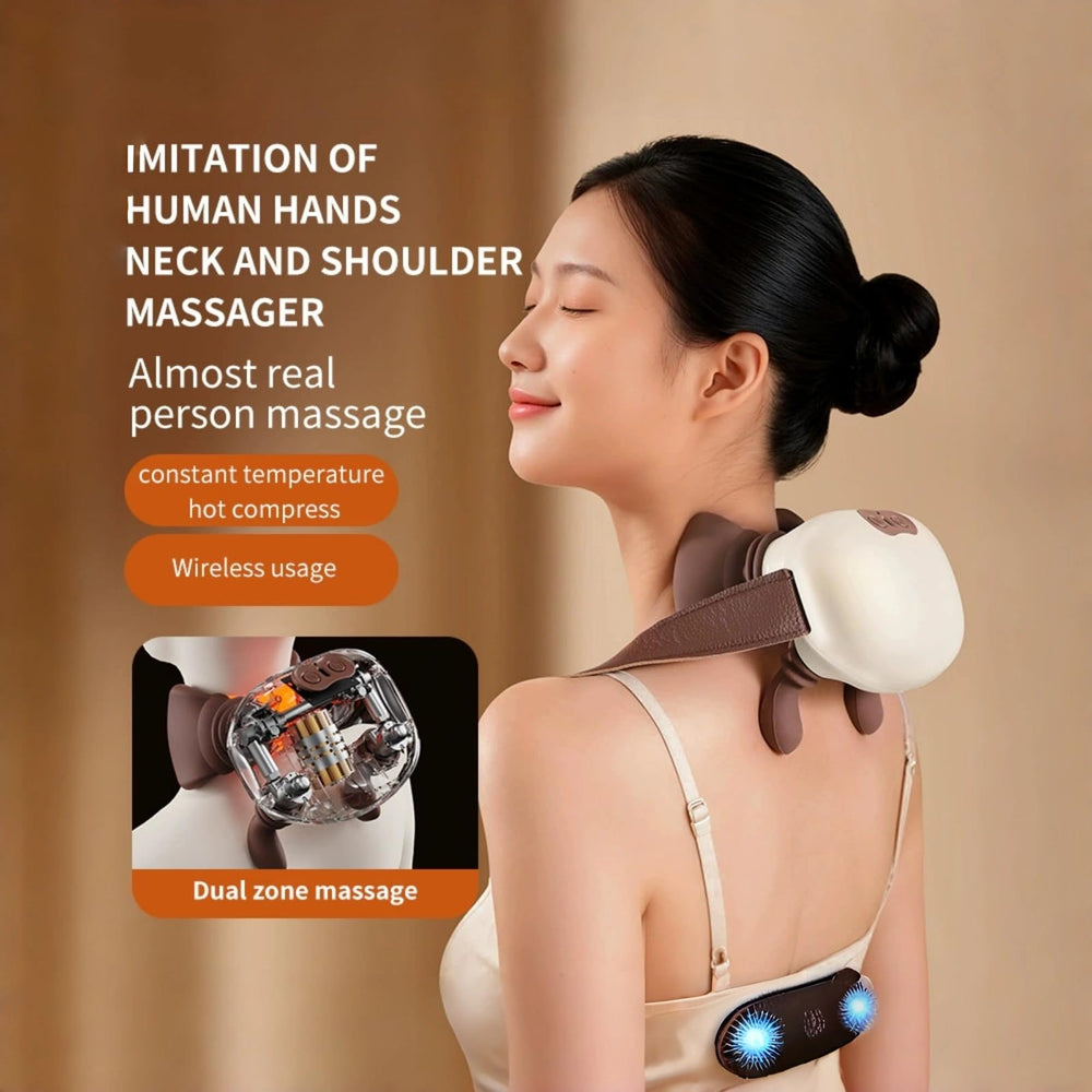 FOTFPYR Bionic neck massager strap option for hands-free use