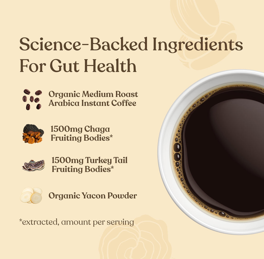 Four Sigmatic vegan Paleo coffee with mushrooms, travel-friendly packaging.