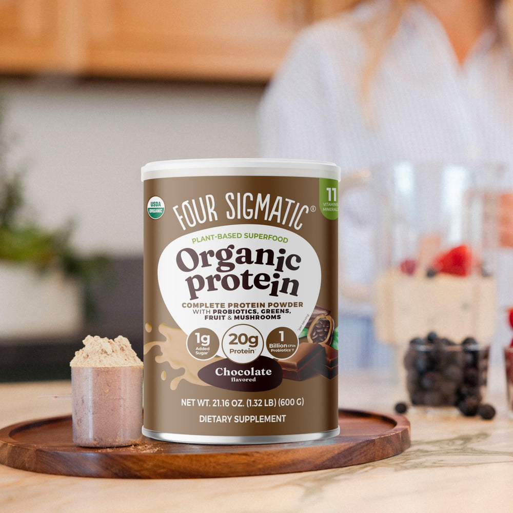Four Sigmatic Organic Ingredient List shows clean, plant-based protein sources