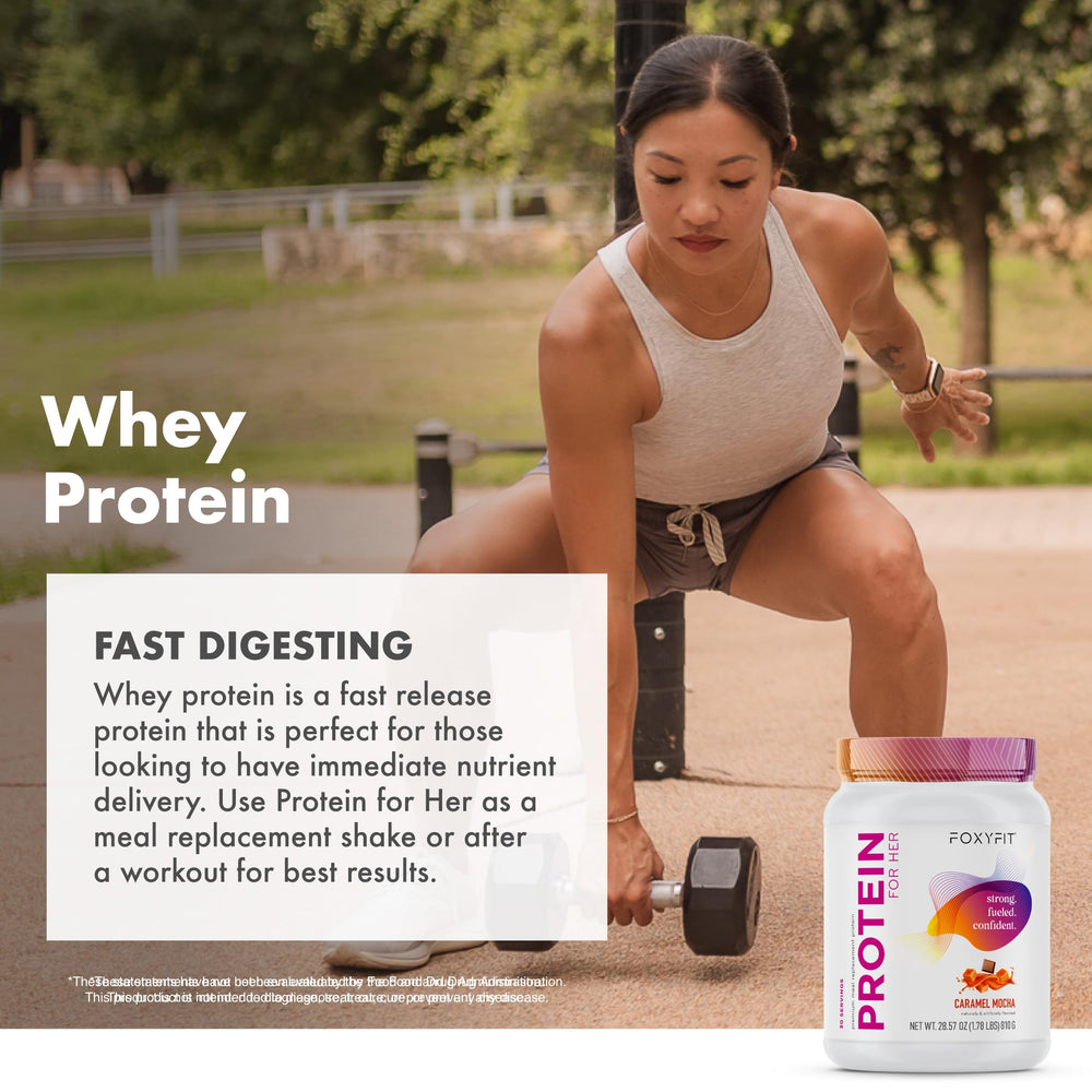 FoxyFit Protein for Her daily routine, enhances energy and glow