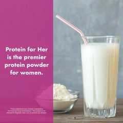 Prepared FoxyFit Protein for Her shake in a glass.