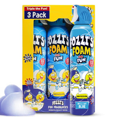 FOZZI'S Brilliant Blue bath foam spray bottle for imaginative play and gentle cleansing.