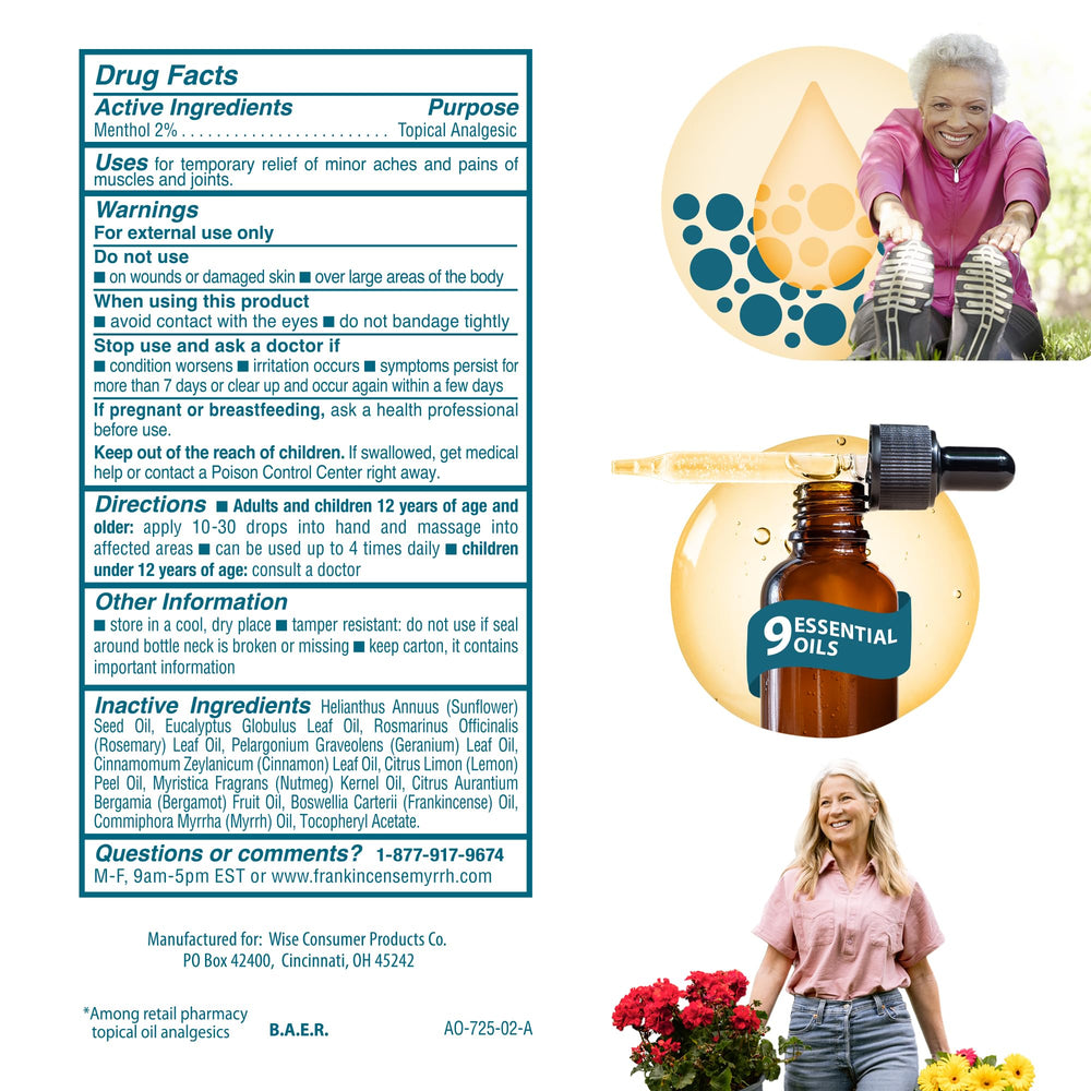 FRANKINCENSE & MYRRH rubbing oil for back and shoulder comfort.