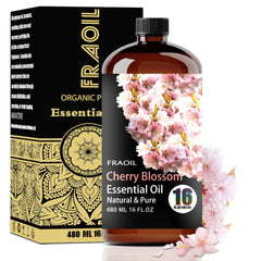 FRAOIL Cherry Blossom Essential Oil in amber bottle protects aroma and preserves quality for diffusers.