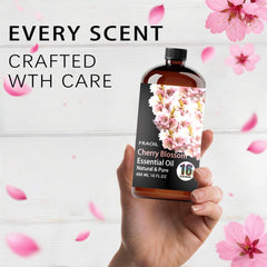 FRAOIL Cherry Blossom oil ready for diffuser use to create a serene ambiance.
