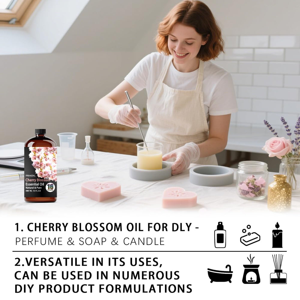 FRAOIL Cherry Blossom oil packaging makes a thoughtful gift for fragrance lovers.