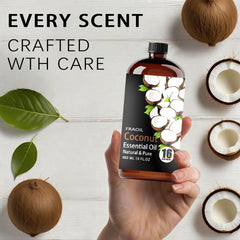 FraOil Coconut Essential Oil dropper for precise, easy dispensing during crafts.