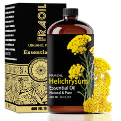 FRAOIL Helichrysum 16oz amber bottle protects oil for long-term aromatherapy