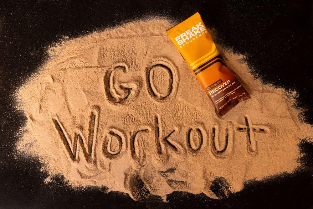 Freak Shake Recover chocolate foam texture hints at smooth, enjoyable recovery ritual.