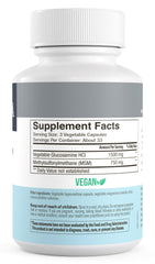 FREEDA Glucosamine MSM third-party testing badge on label.